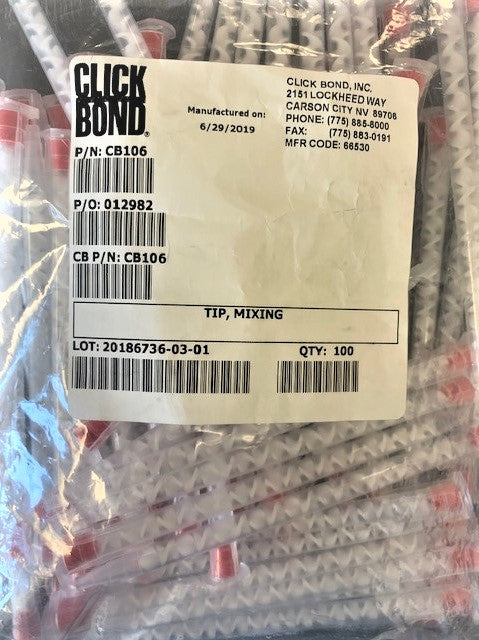 Click Bond CB106 Mixing Tip. $179.00 Bag of 100 tips. – MROSupplyShop