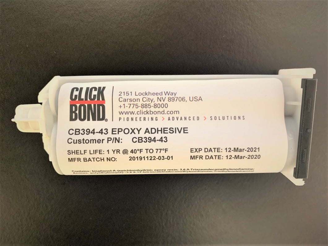 CB394-43, 43ml High Temperature Epoxy Adhesive Cartridge