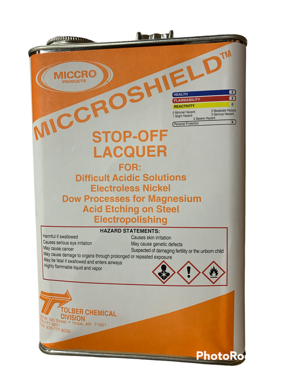 MICCROSHIELD STOP-OFF LACQUER, PER 1 GL. $220 – MROSupplyShop