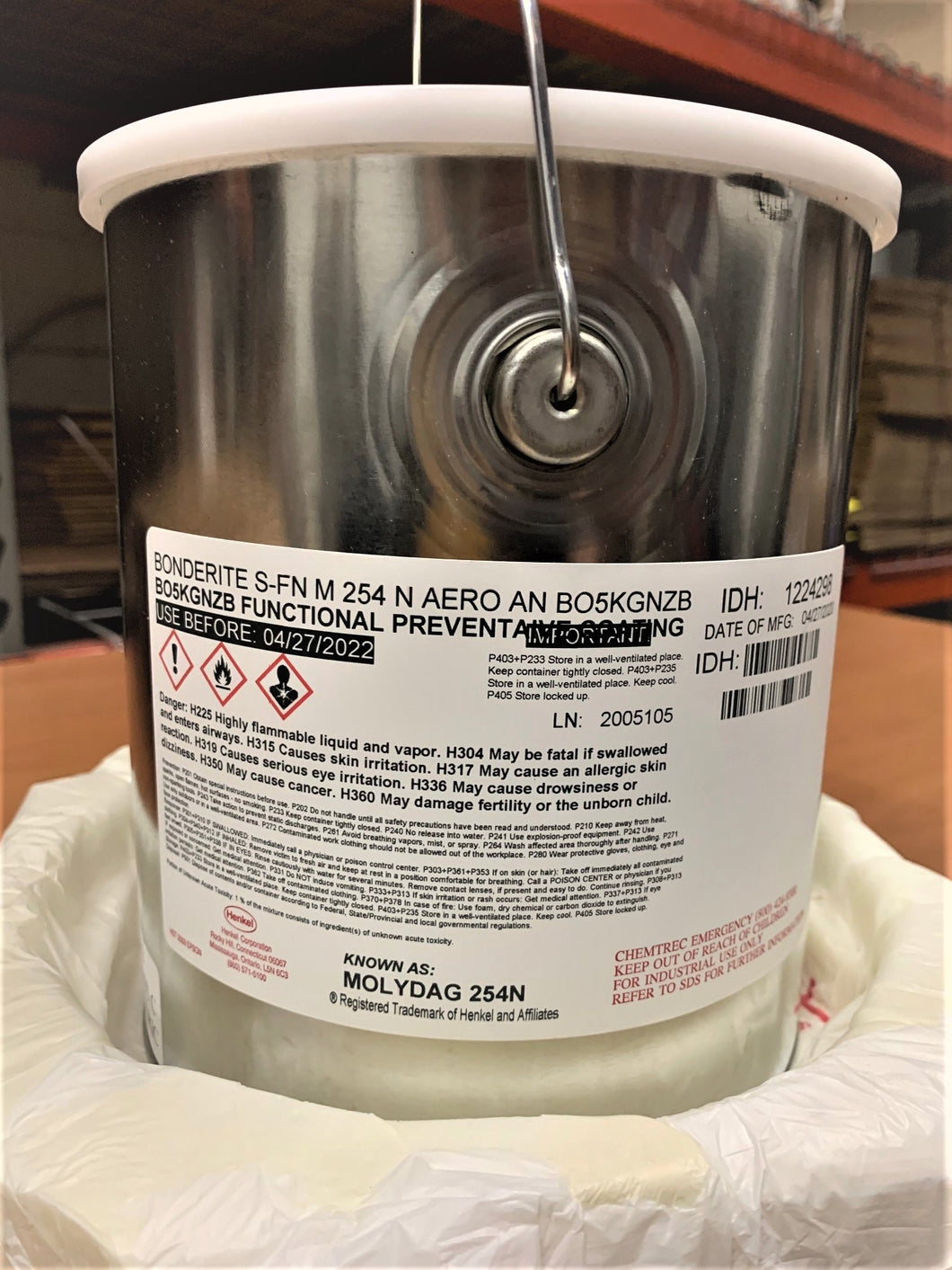 BONDERITE S-FN M 254 Aero, Molydag 254N , per Gallon(5 kg.) $1888