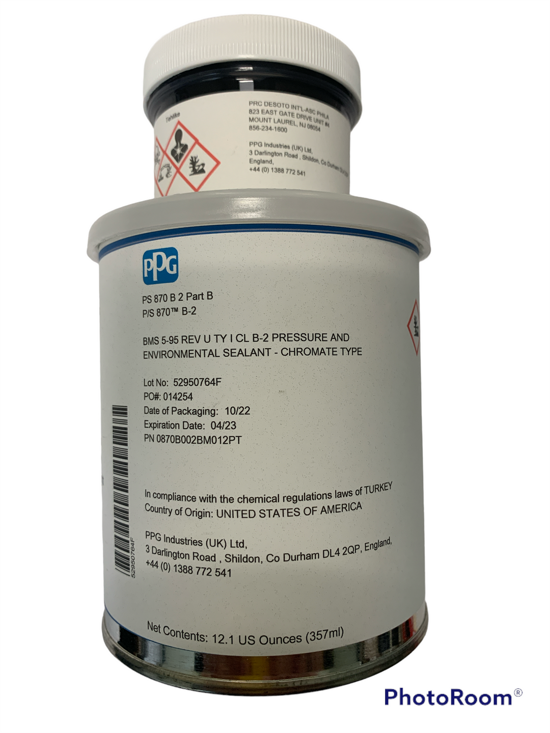 PPG Aerospace® P/S 870 B-2 Gray BMS 5-95 Type I Class B-2 0870B002BM01 ...